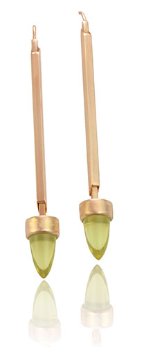 ER&ndash;307;Peridot, 18,14k gold 2" long
